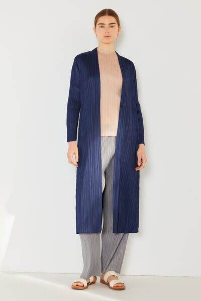 Marina West Swim Pleated Long Sleeve Cardigan - DaTrendStore.Com
