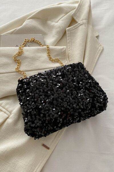 Sequin Removable Strap Shoulder Bag - DaTrendStore.Com