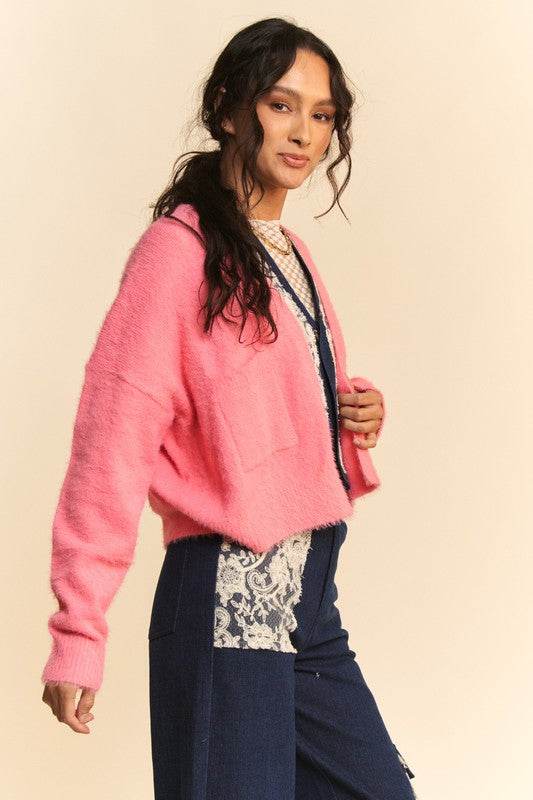 Davi & Dani Open Front Drop Shoulder Cardigan - DaTrendStore.Com