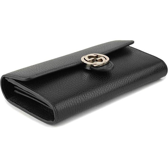Gucci - Gucci Leather Interlocking wallet black - DaTrendStore.Com