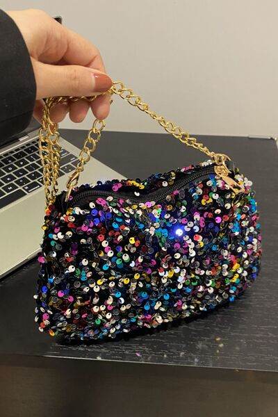 Sequin Removable Strap Shoulder Bag - DaTrendStore.Com