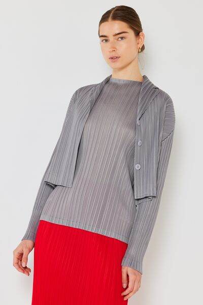 Marina West Swim Pleated Cropped Button Up Shirt - DaTrendStore.Com