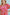 Umgee Tropical Floral Puff Sleeve Tiered Mini Dress - Pink Mix
