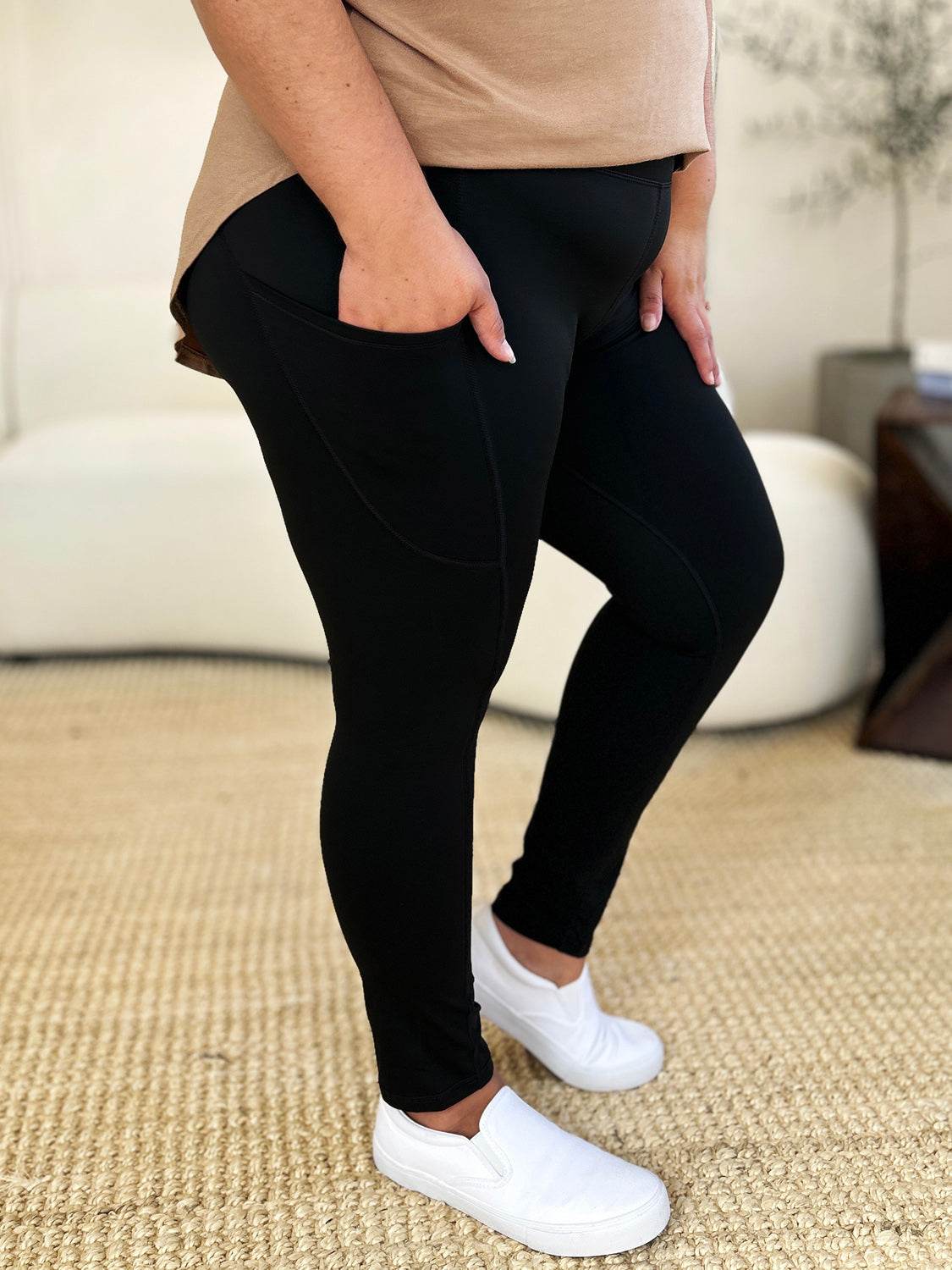Wide Waistband Sports Leggings - DaTrendStore.Com