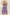 ADORA Mauve Ruffled Cap-Sleeve Mesh Dress