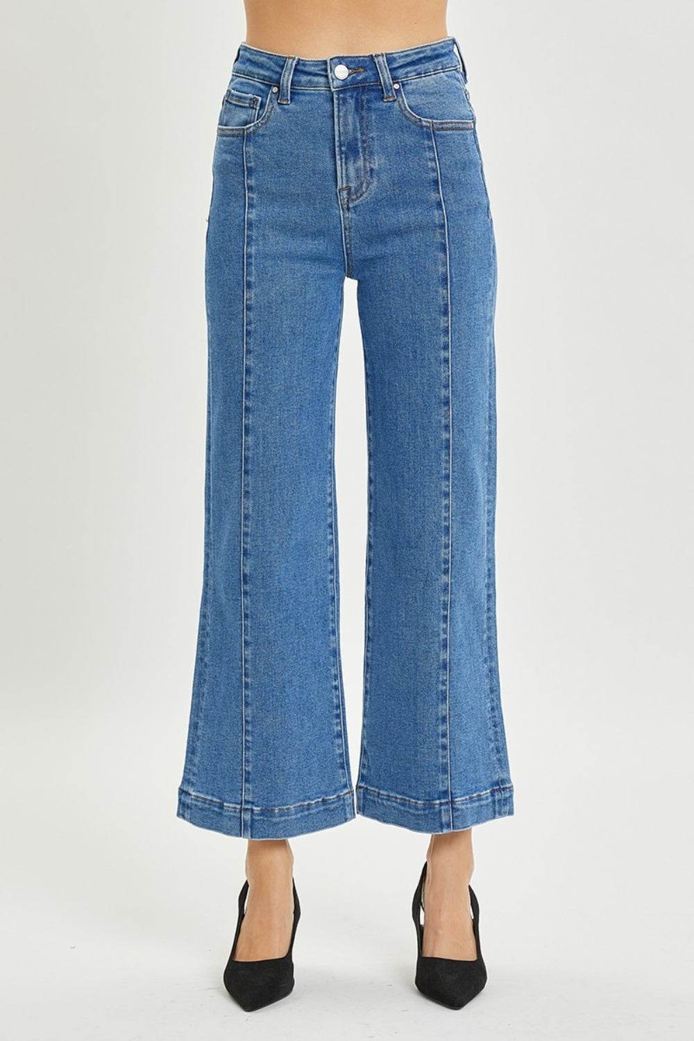RISEN Full Size High Rise Wide Leg Jeans - DaTrendStore.Com