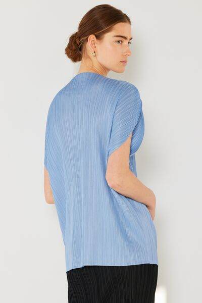 Marina West Swim Rib Pleated Oversized Dolman Sleeve Top - DaTrendStore.Com