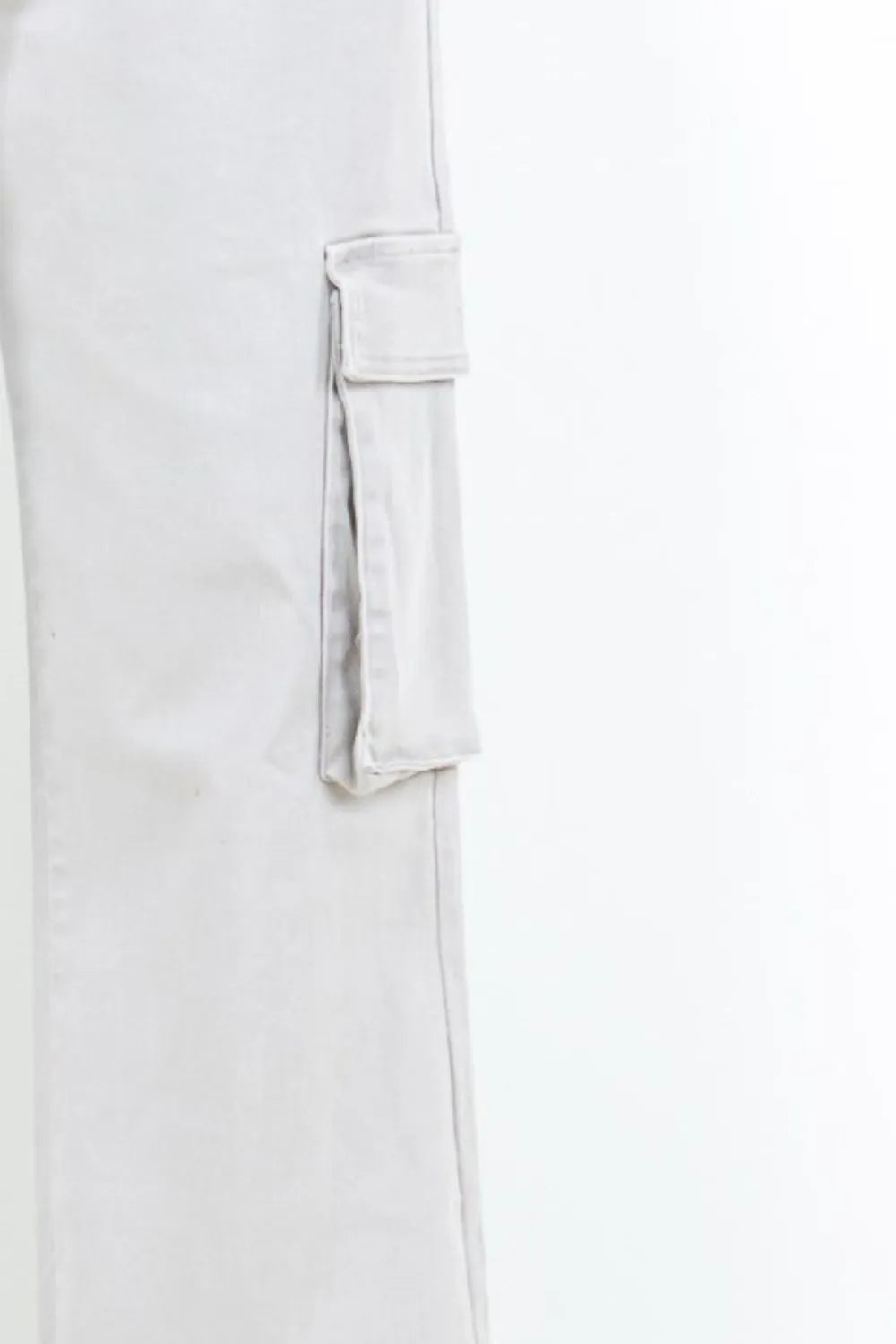 American Bazi Gray Wide-Leg Cargo Pants