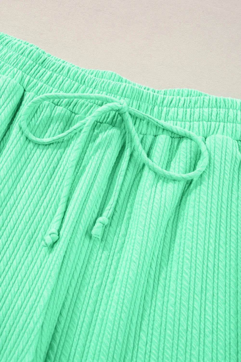 Plus Size Round Neck Half Sleeve Top and Tied Pants Set - DaTrendStore.Com