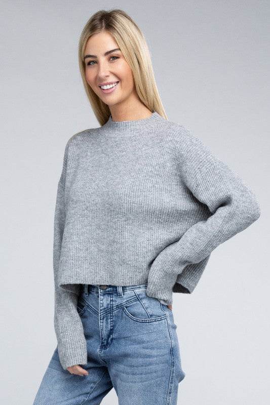 Mock Neck Pullover - DaTrendStore.Com