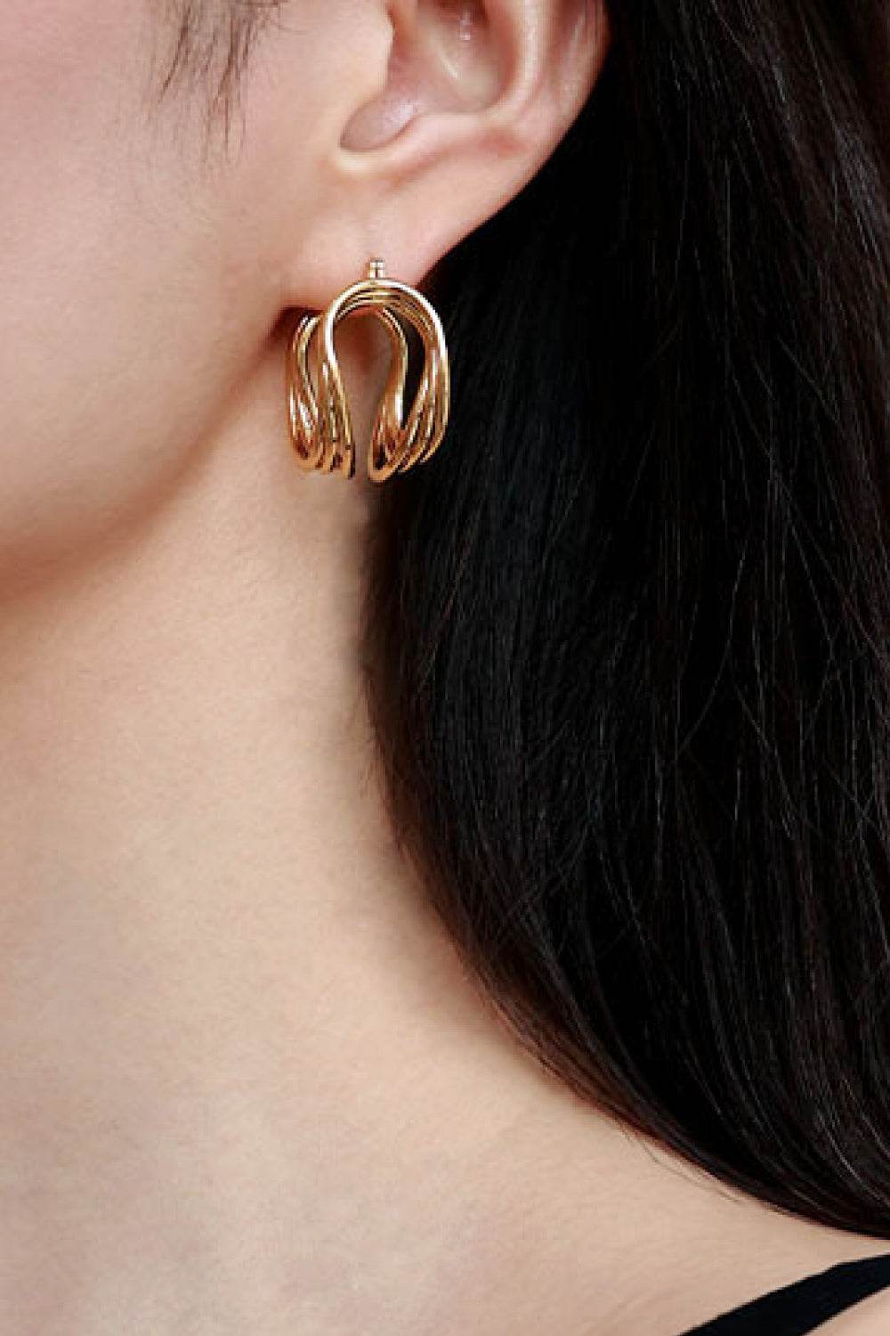 U-Shaped Hoop Earrings - DaTrendStore.Com