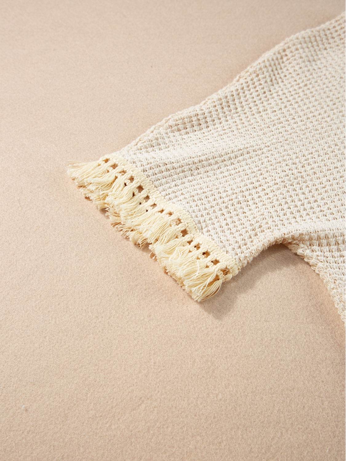 Tassel Round Neck Top and Shorts Set - DaTrendStore.Com