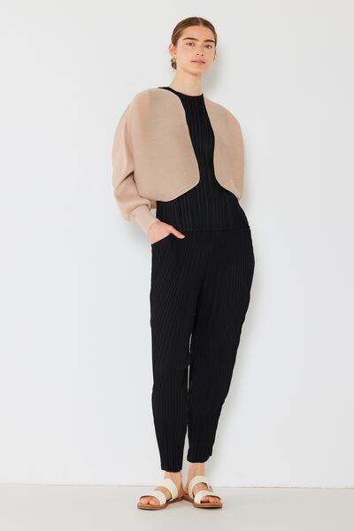 Marina West Swim Rib Pleated Puff Sleeve Bolero Cardigan - DaTrendStore.Com