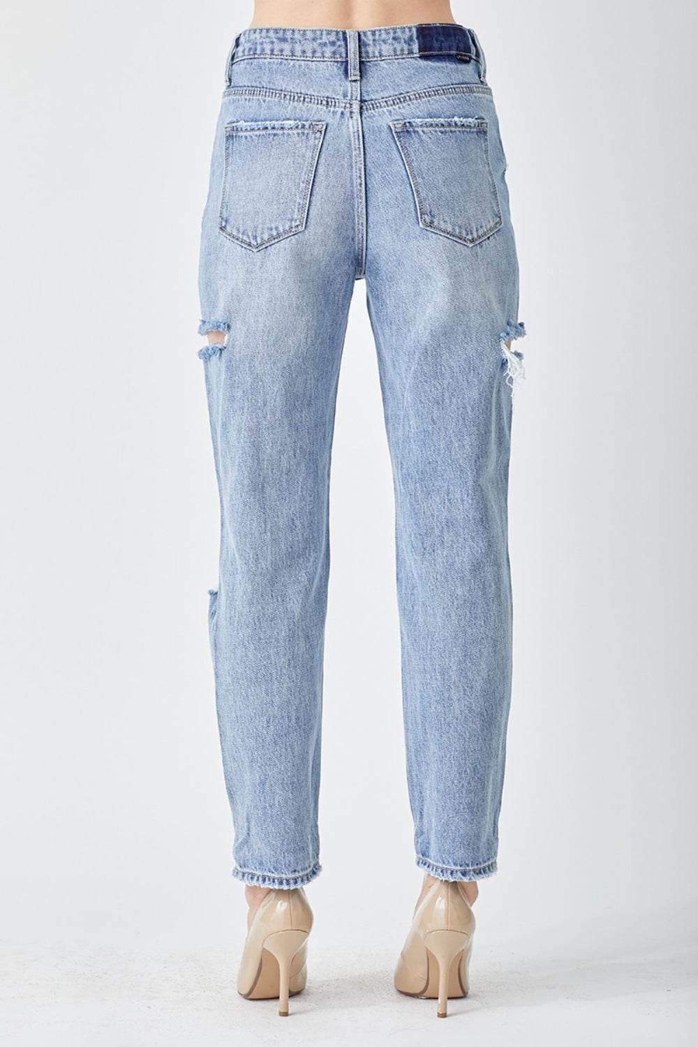 RISEN Distressed Slim Cropped Jeans - DaTrendStore.Com