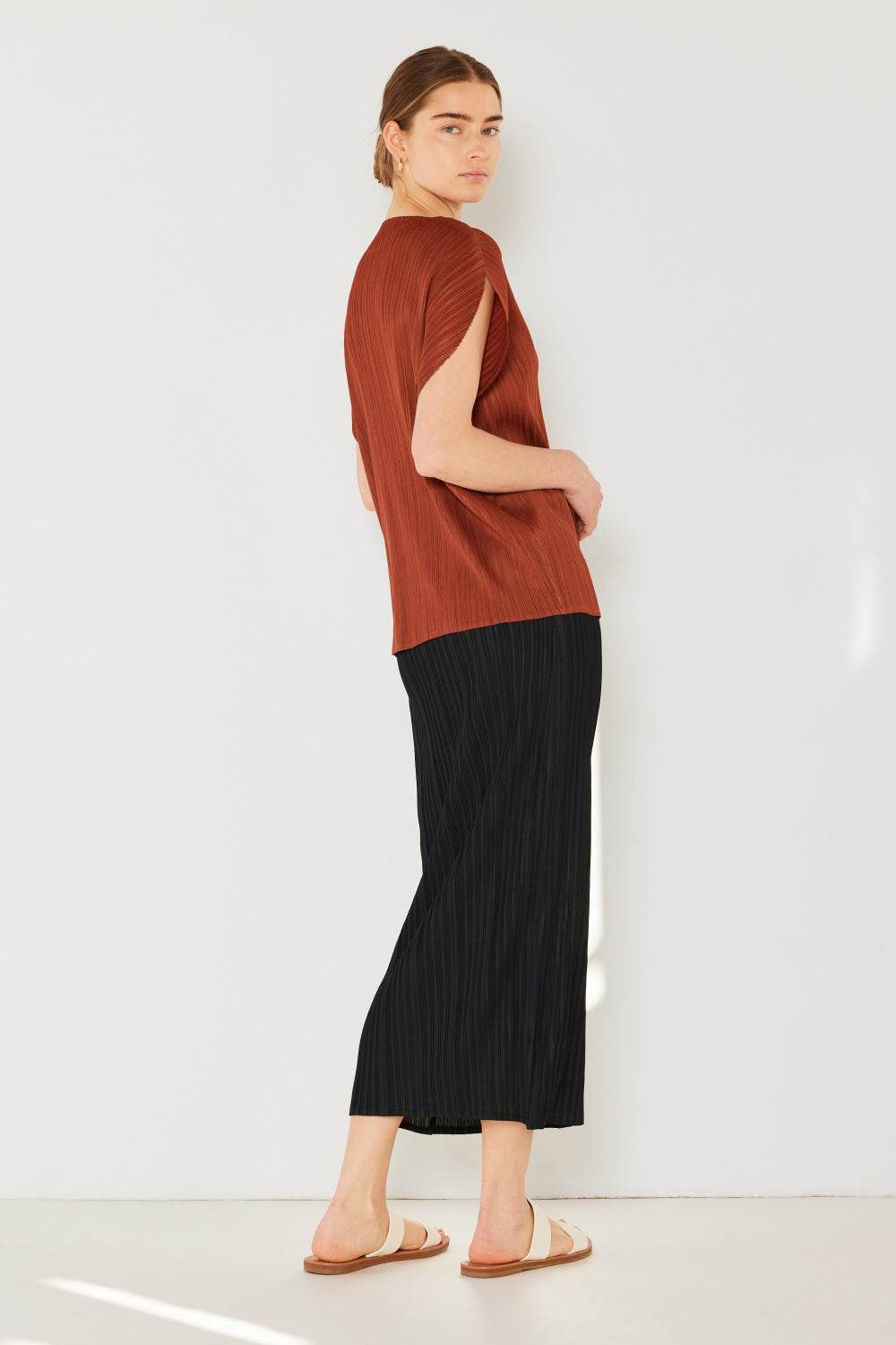 Marina West Swim Pleated Midi Pencil Skirt - DaTrendStore.Com