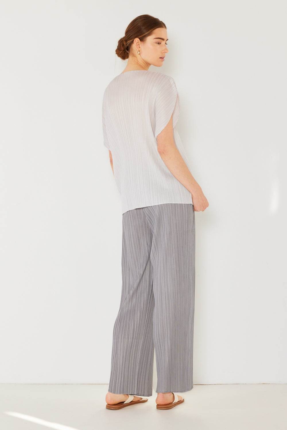Marina West Swim Pleated Elastic-Waist Straight Pants - DaTrendStore.Com