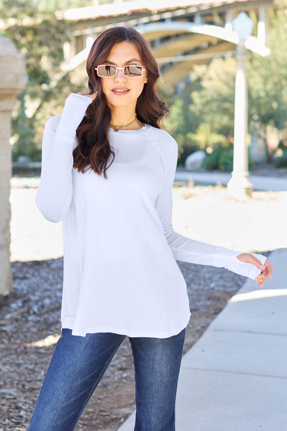 Basic Bae Full Size Round Neck Long Sleeve T-Shirt - DaTrendStore.Com