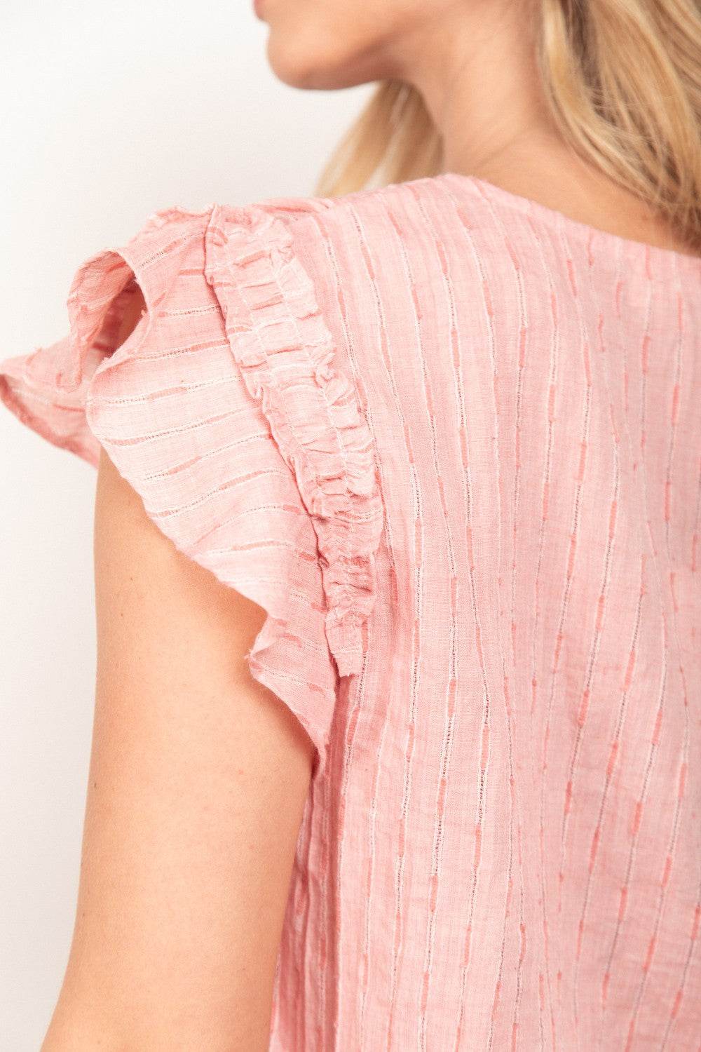 VERY J Ruffle Cap Sleeve Top & Shorts Set - DaTrendStore.Com