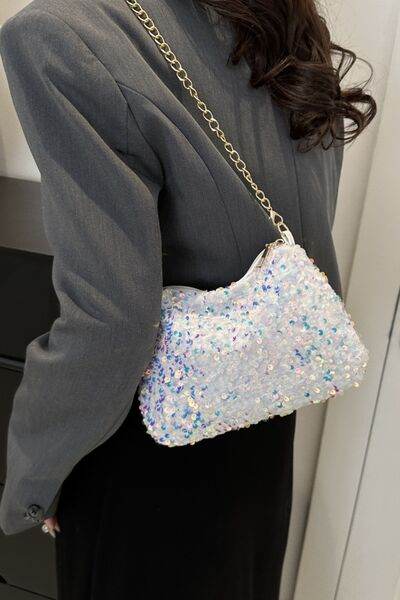 Sequin Removable Strap Shoulder Bag - DaTrendStore.Com