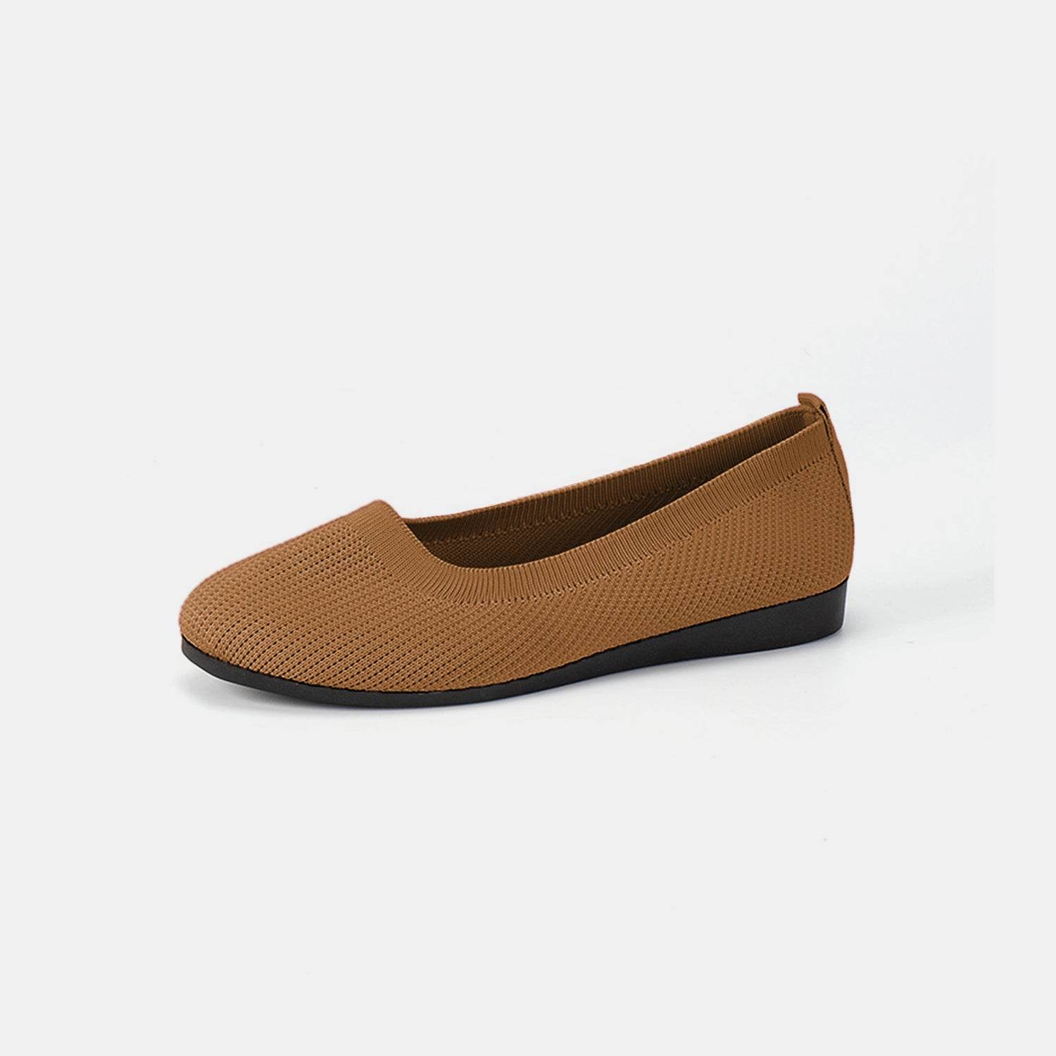 Round Toe Knit Ballet Flats - DaTrendStore.Com