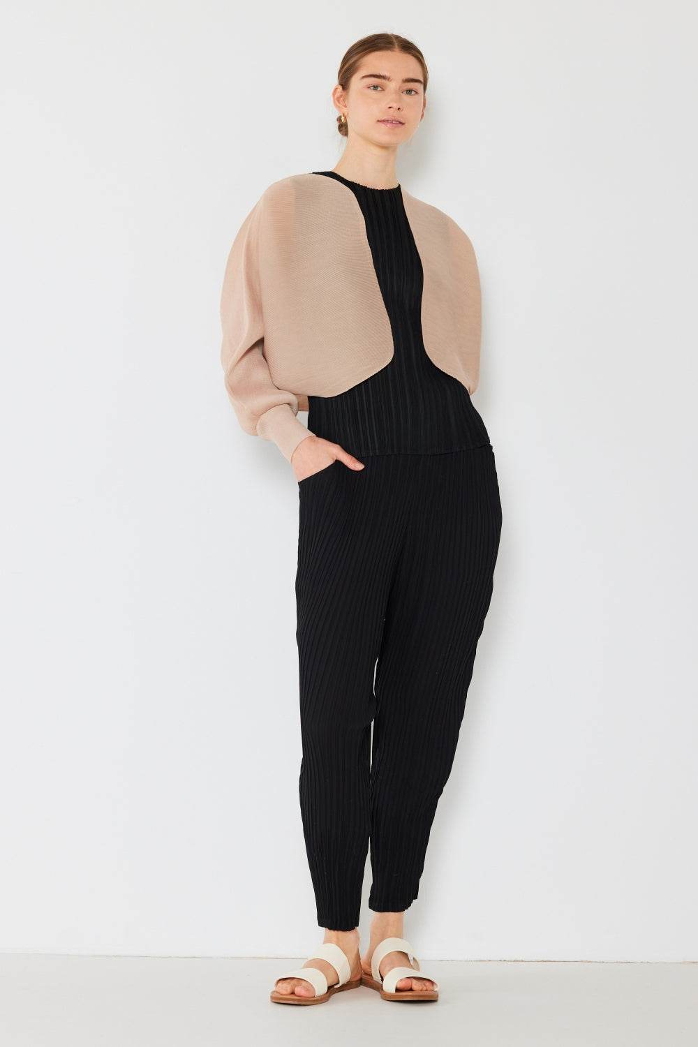 Marina West Swim Pleated Relaxed-Fit Slight Drop Crotch Jogger - DaTrendStore.Com