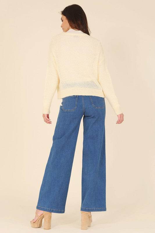 Wool blended sheer cardigan - DaTrendStore.Com