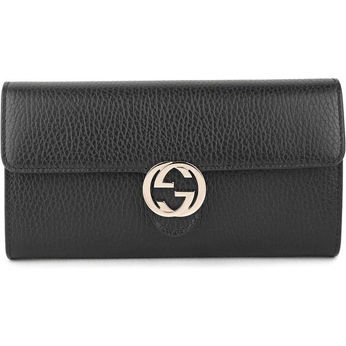 Gucci - Gucci Leather Interlocking wallet black - DaTrendStore.Com
