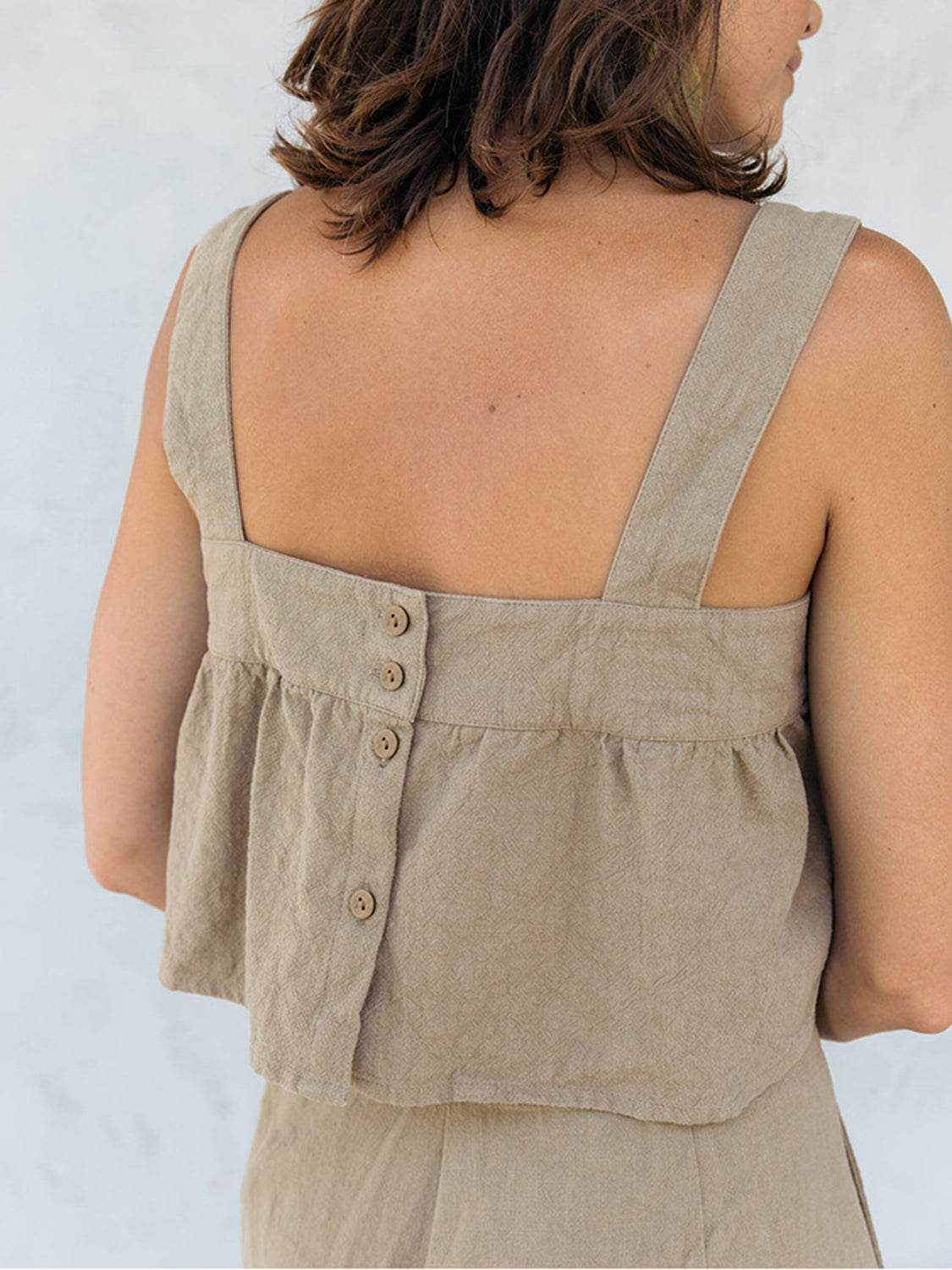 Square Neck Wide Strap Top and Pants Set - DaTrendStore.Com