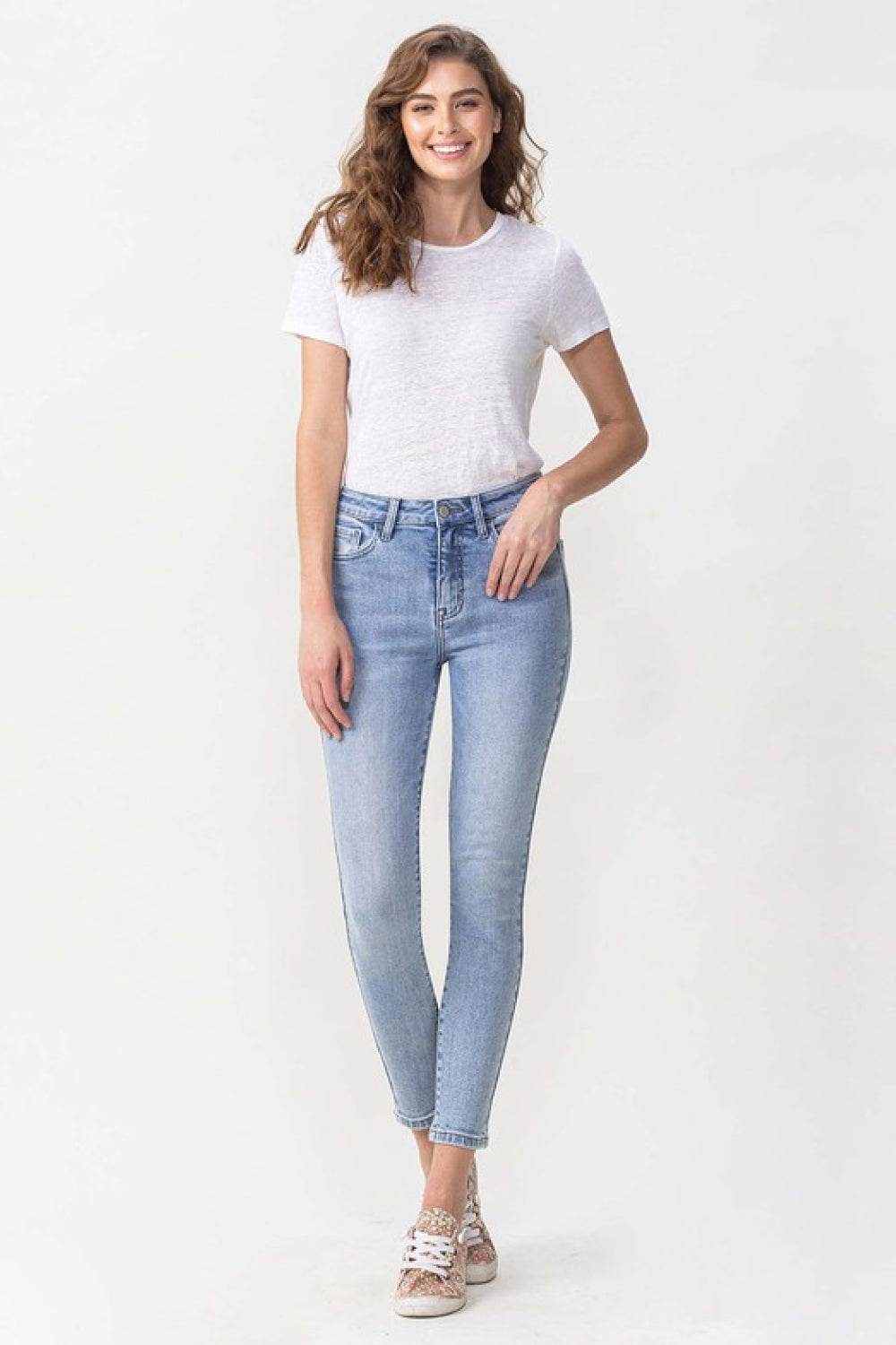 Lovervet Full Size Talia High Rise Crop Skinny Jeans - DaTrendStore.Com