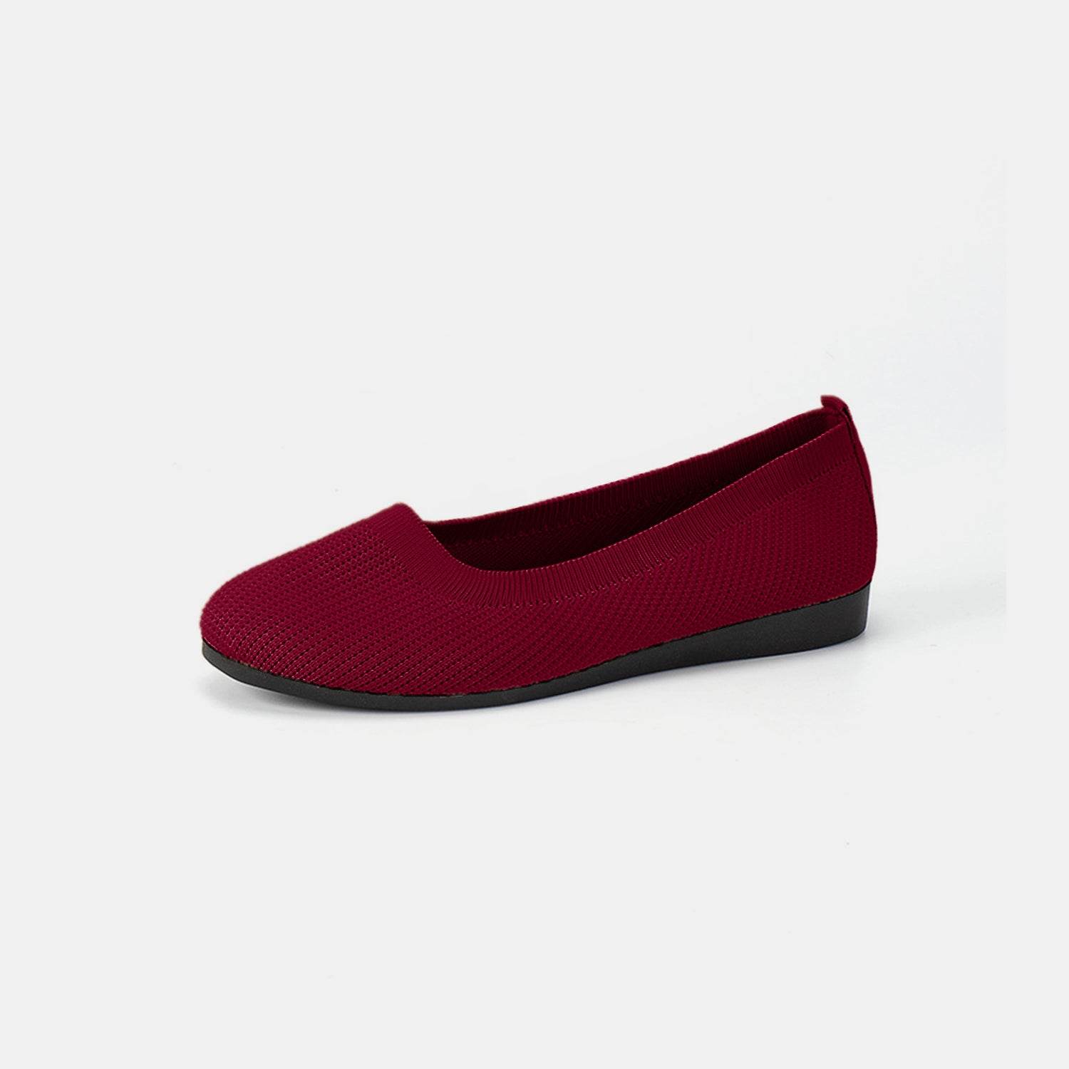 Round Toe Knit Ballet Flats - DaTrendStore.Com