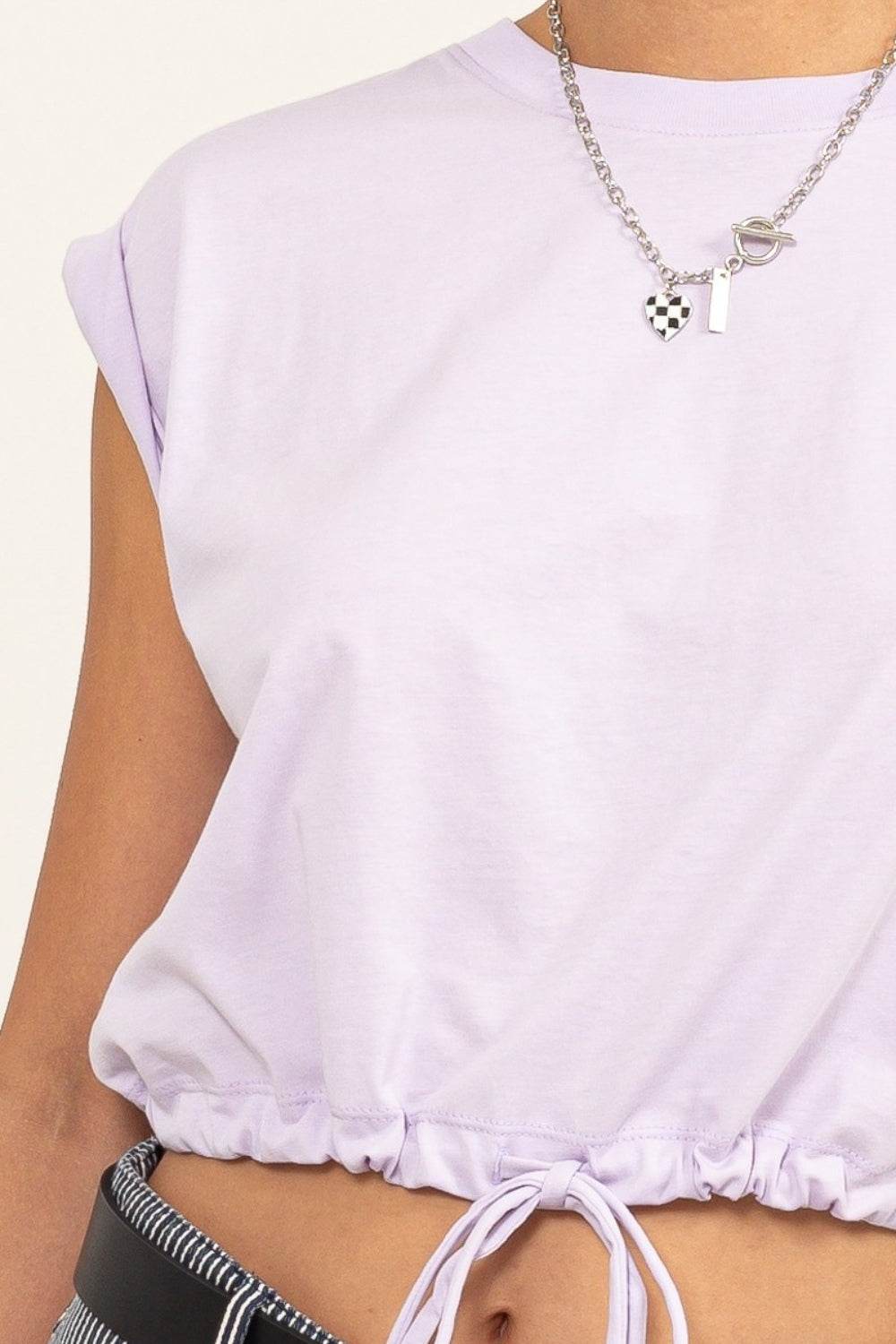 HYFVE Drawstring Hem Crop Top - DaTrendStore.Com