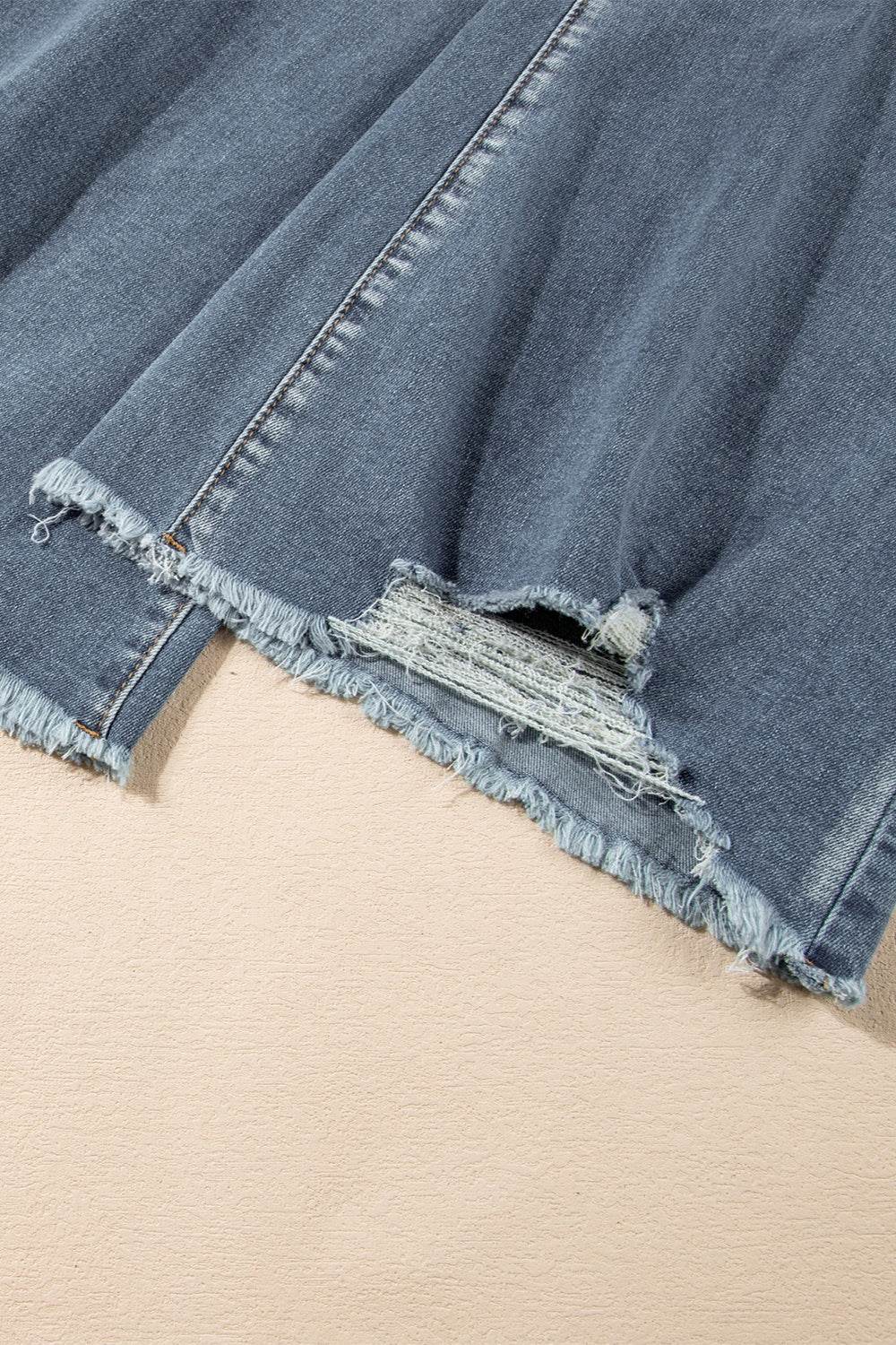 Distressed Raw Hem Bootcut Jeans - DaTrendStore.Com