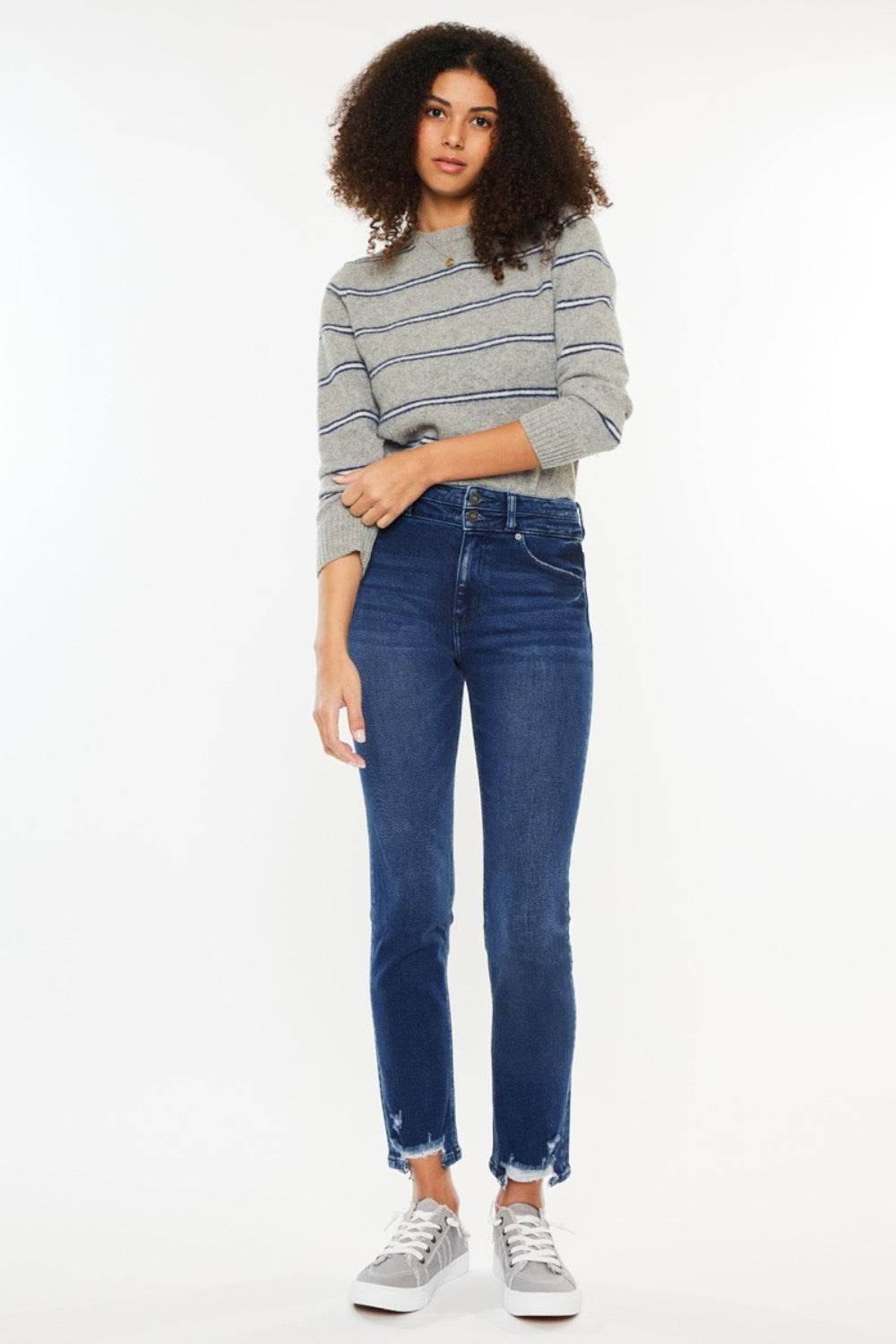 Kancan High Rise Slim Straight Jeans - DaTrendStore.Com