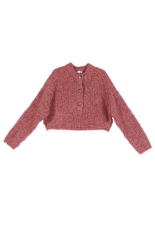 Melange multicolor sweater top - DaTrendStore.Com