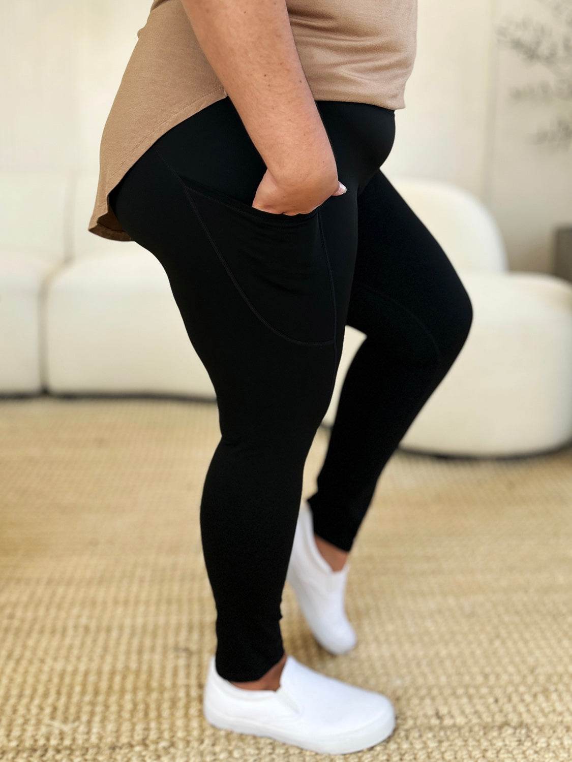 Wide Waistband Sports Leggings - DaTrendStore.Com