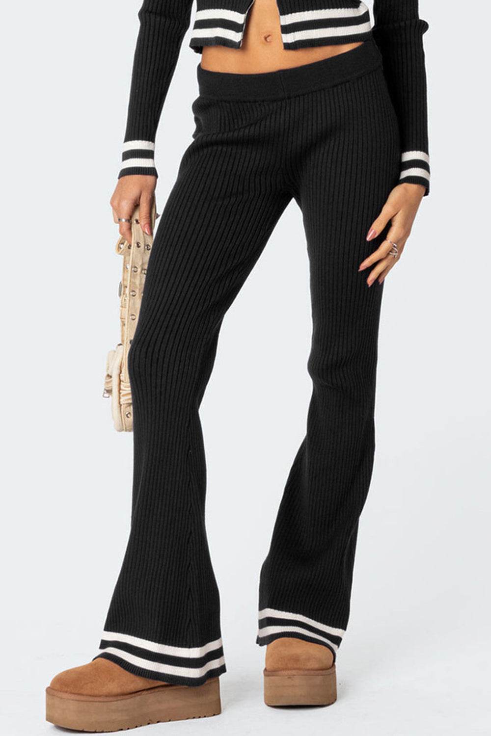 Zip Up Long Sleeve Top and Pants Set - DaTrendStore.Com