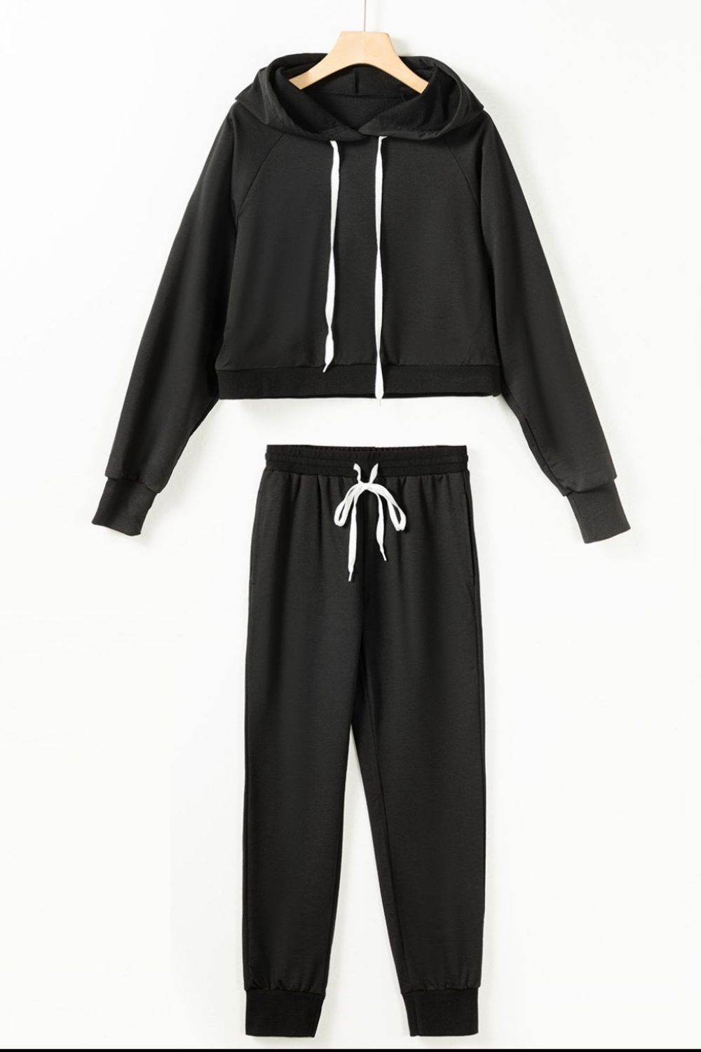 Drawstring Hoodie and Pocketed Pants Set - DaTrendStore.Com