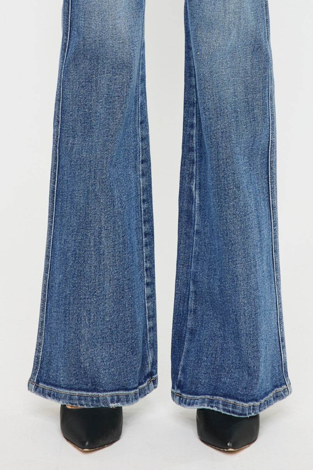 Kancan Cat's Whiskers High Waist Flare Jeans - DaTrendStore.Com