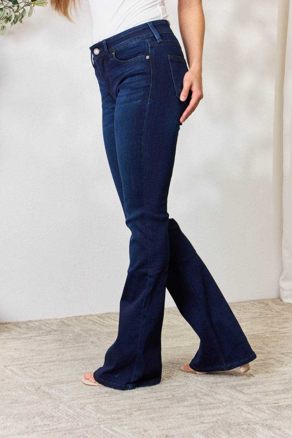 Kancan Full Size Mid Rise Flare Jeans - DaTrendStore.Com