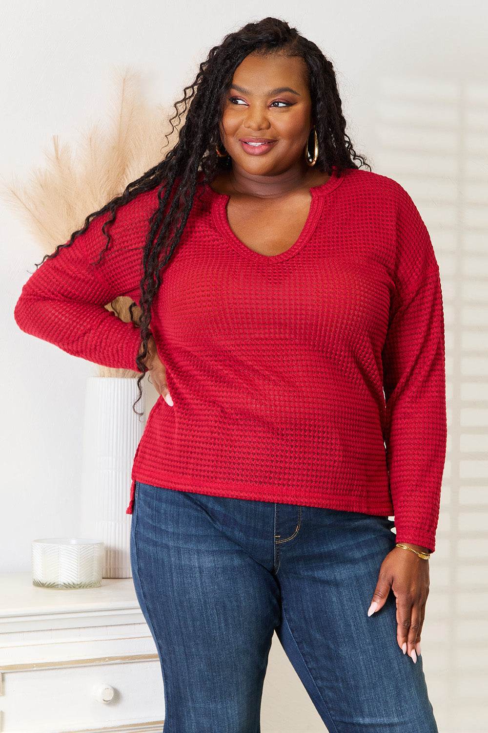Culture Code Full Size Wide Notch Relax Top - DaTrendStore.Com