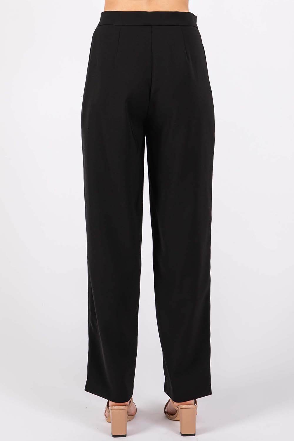 GeeGee High-Waisted Pleated Pants - DaTrendStore.Com