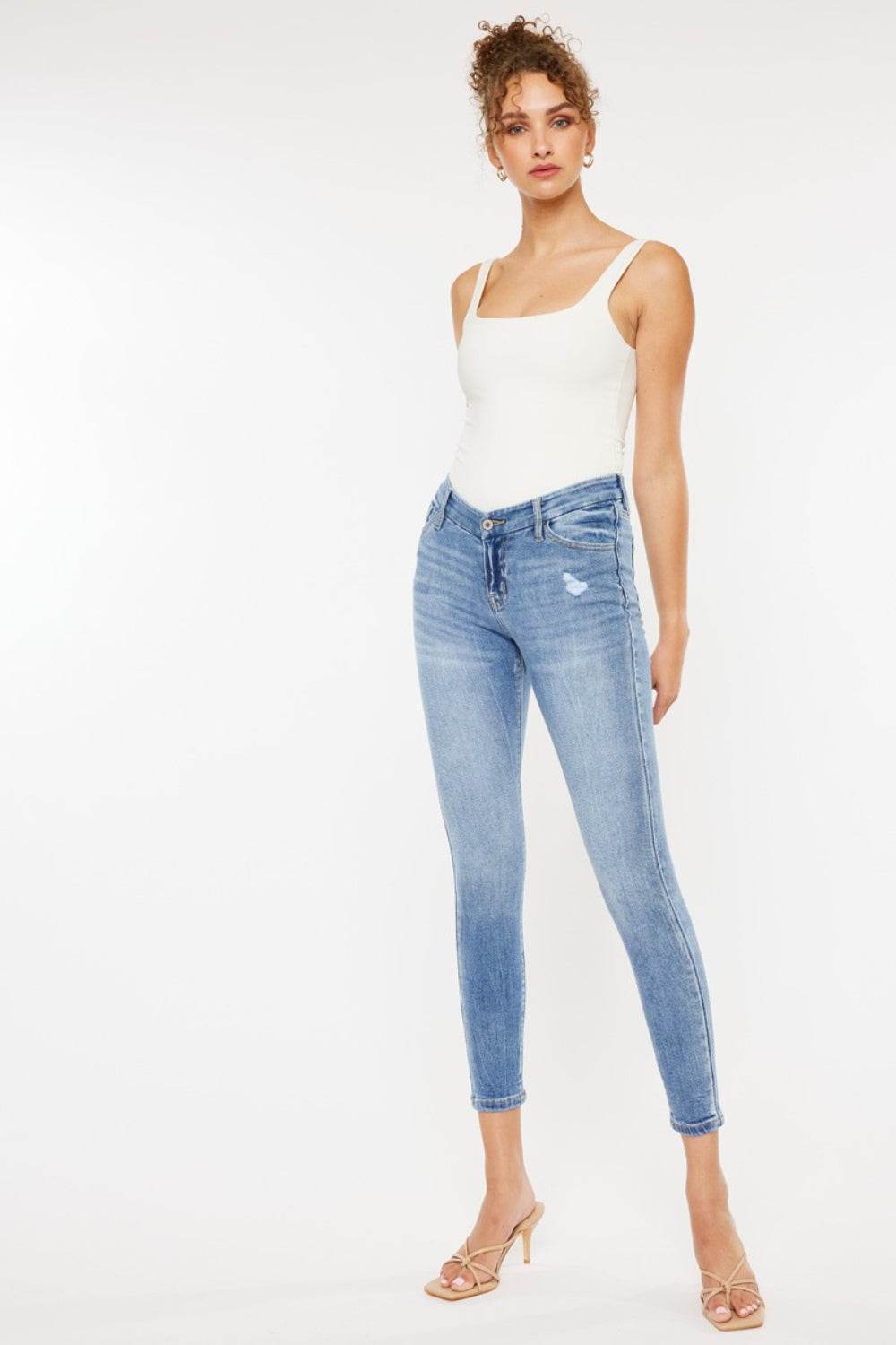 Kancan High Waist Cat's Whiskers Skinny Jeans - DaTrendStore.Com
