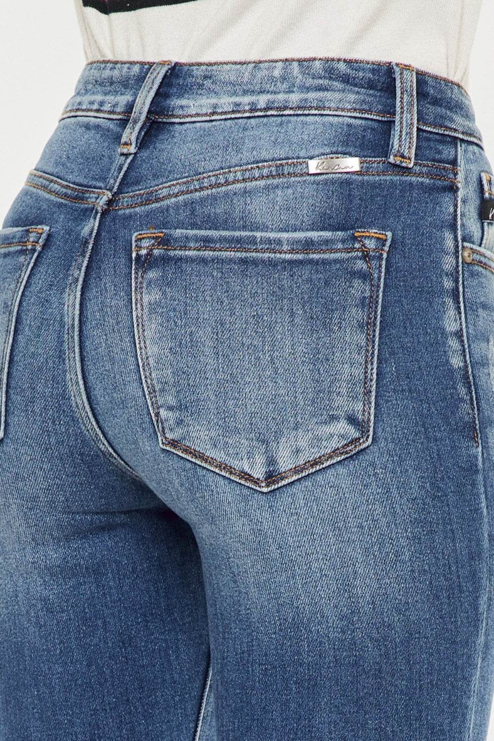 Kancan High Waist Distressed Raw Hem Ankle Skinny Jeans - DaTrendStore.Com
