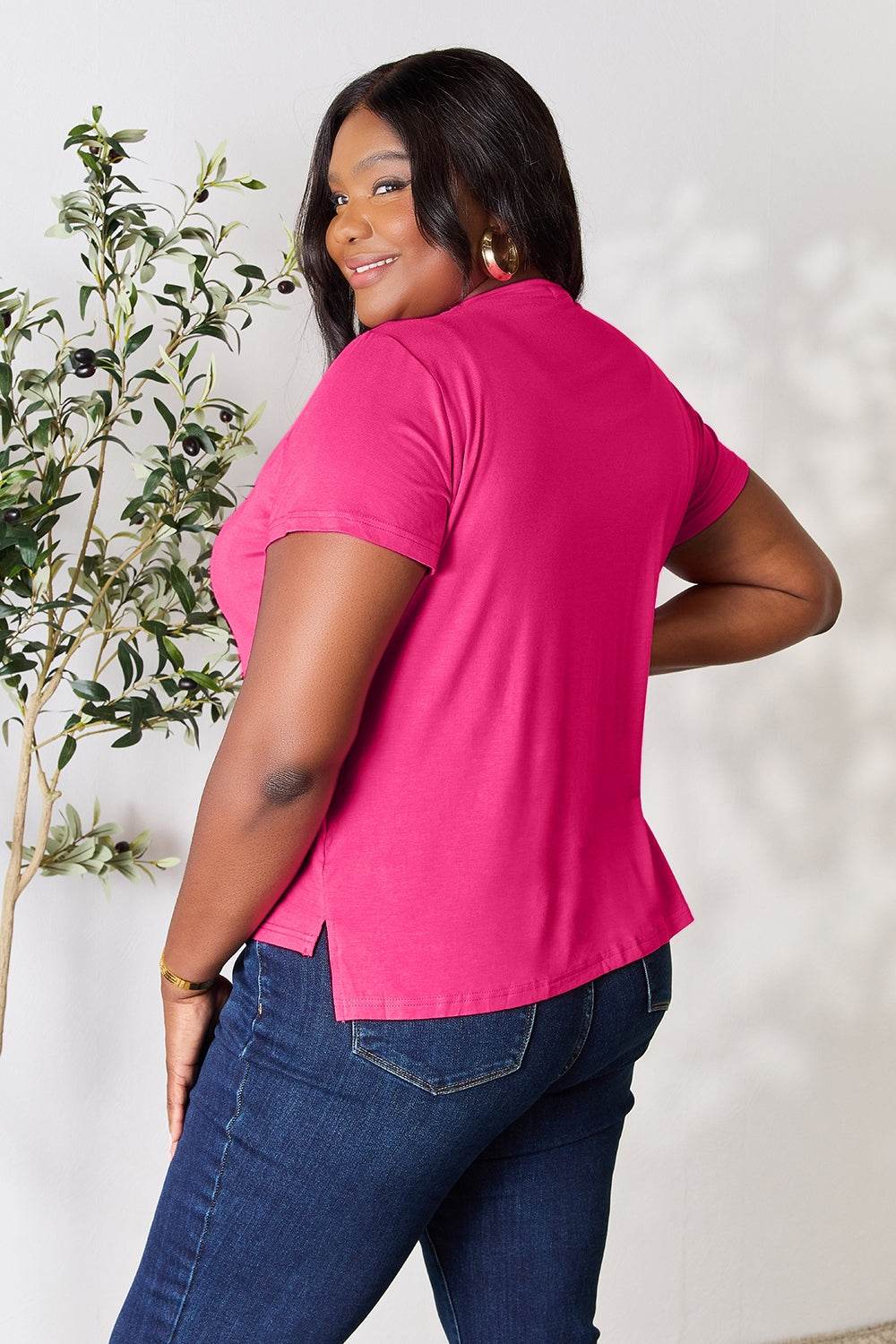 Basic Bae Full Size Round Neck Short Sleeve T-Shirt - DaTrendStore.Com