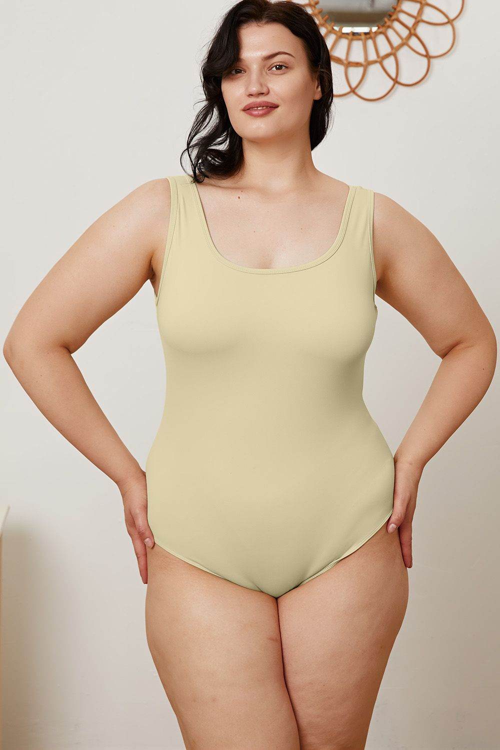Basic Bae Full Size Square Neck Sleeveless Bodysuit - DaTrendStore.Com