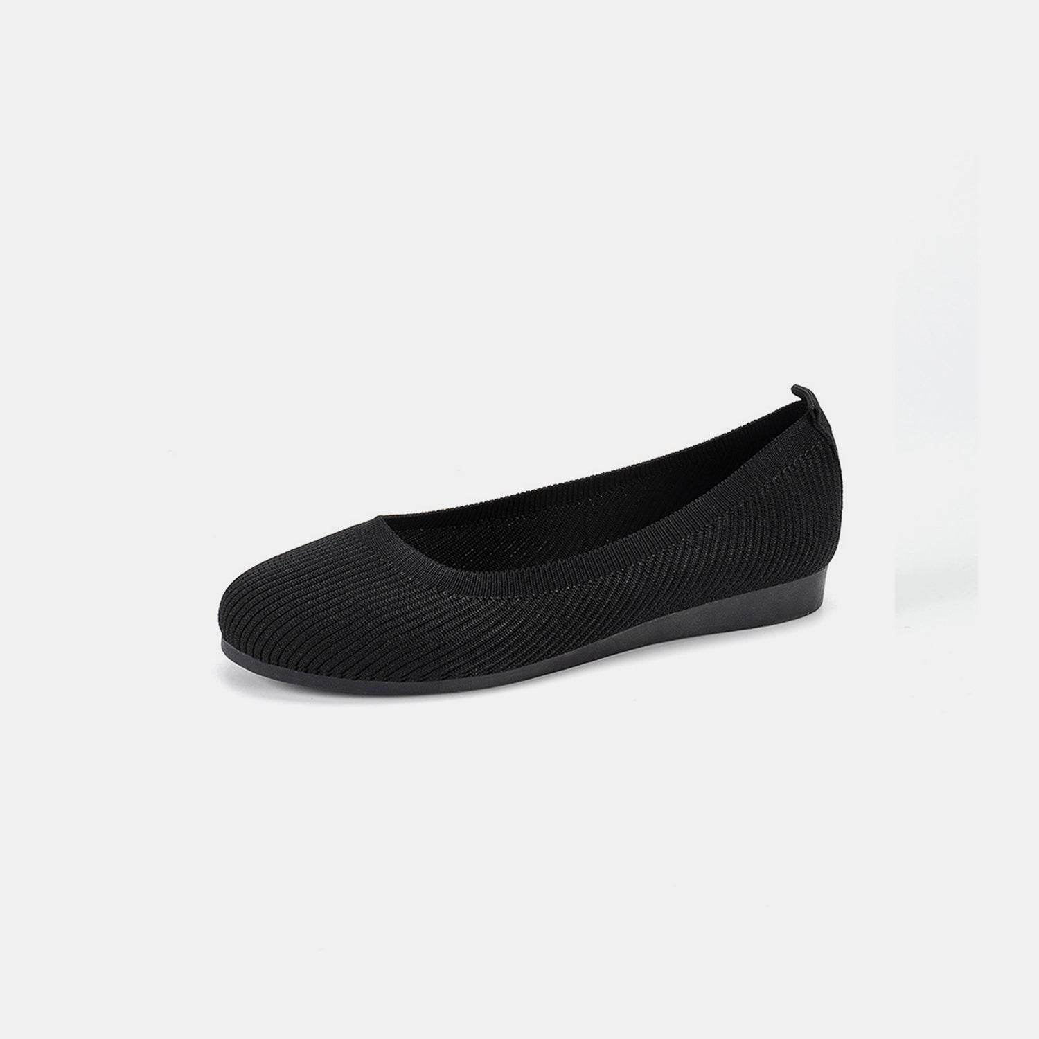 Round Toe Knit Ballet Flats - DaTrendStore.Com