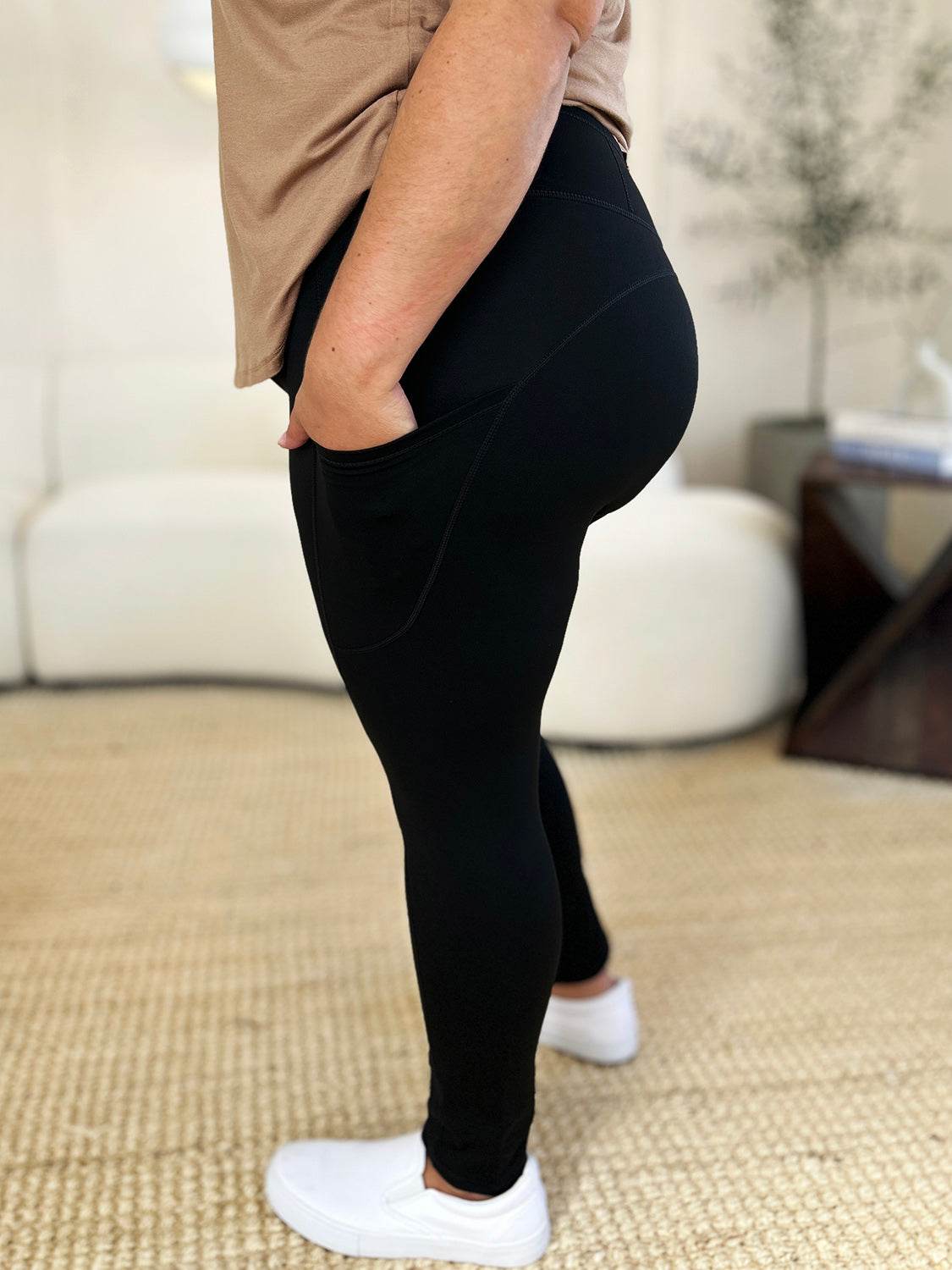 Wide Waistband Sports Leggings - DaTrendStore.Com