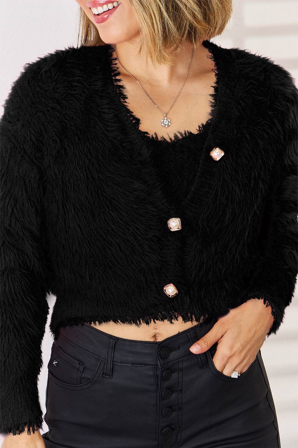 Scoop Neck Vest and Cardigan Sweater Set - DaTrendStore.Com