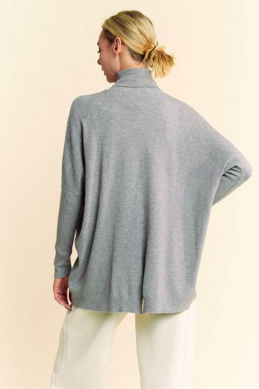 Davi & Dani Turtleneck Long Sleeve Knit Top - DaTrendStore.Com