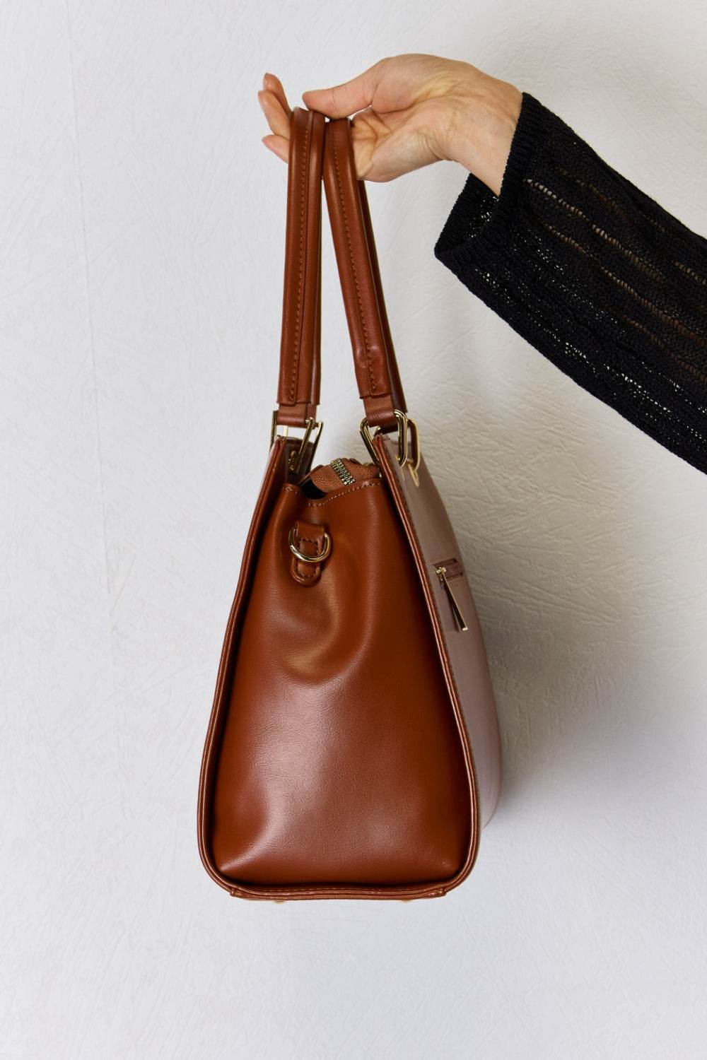 David Jones Texture PU Leather Handbag - DaTrendStore.Com